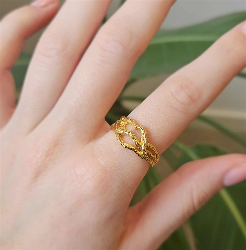 Studio Z - Origin ring i forgyldt sølv 7240803
